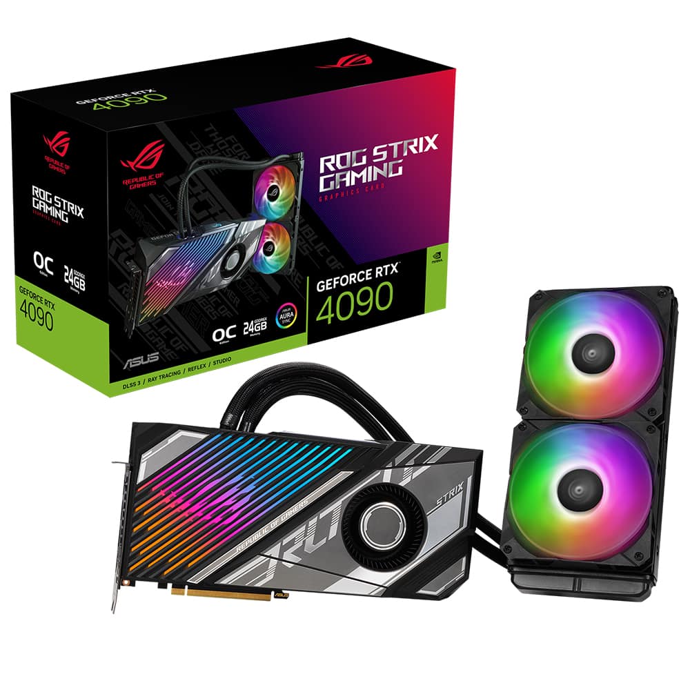 Asus Rog Strix Lc Geforce Rtx 4090 Oc 24gb Gddr6x 384 Bit Dlss 3 Ekran Karti Y