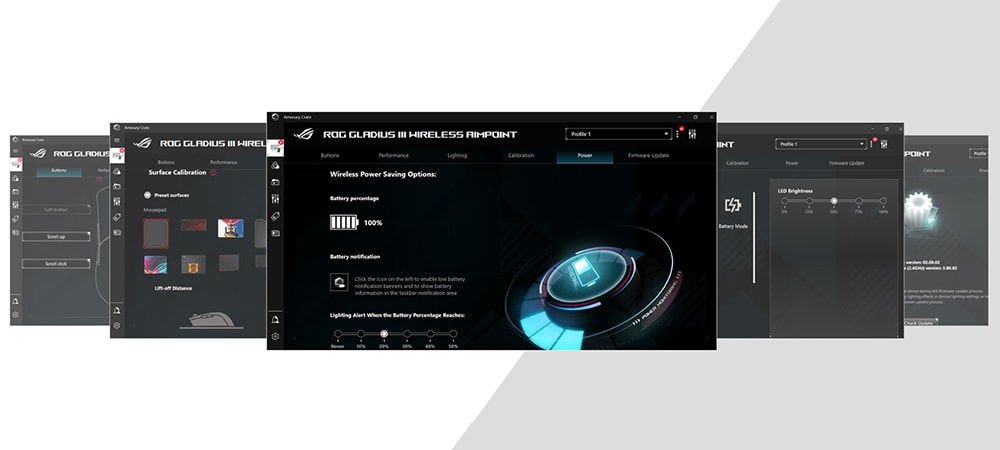ROG Gladius III Wireless AimPoint White Edition ASUS ROG GLADIUS III AimPoint Kablosuz Beyaz V2 Mouse a18