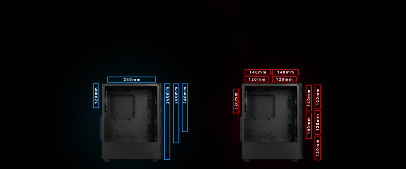 XPG Valor Mesh Gaming Kasa – FAN VE RADYATÖR DESTEĞİ