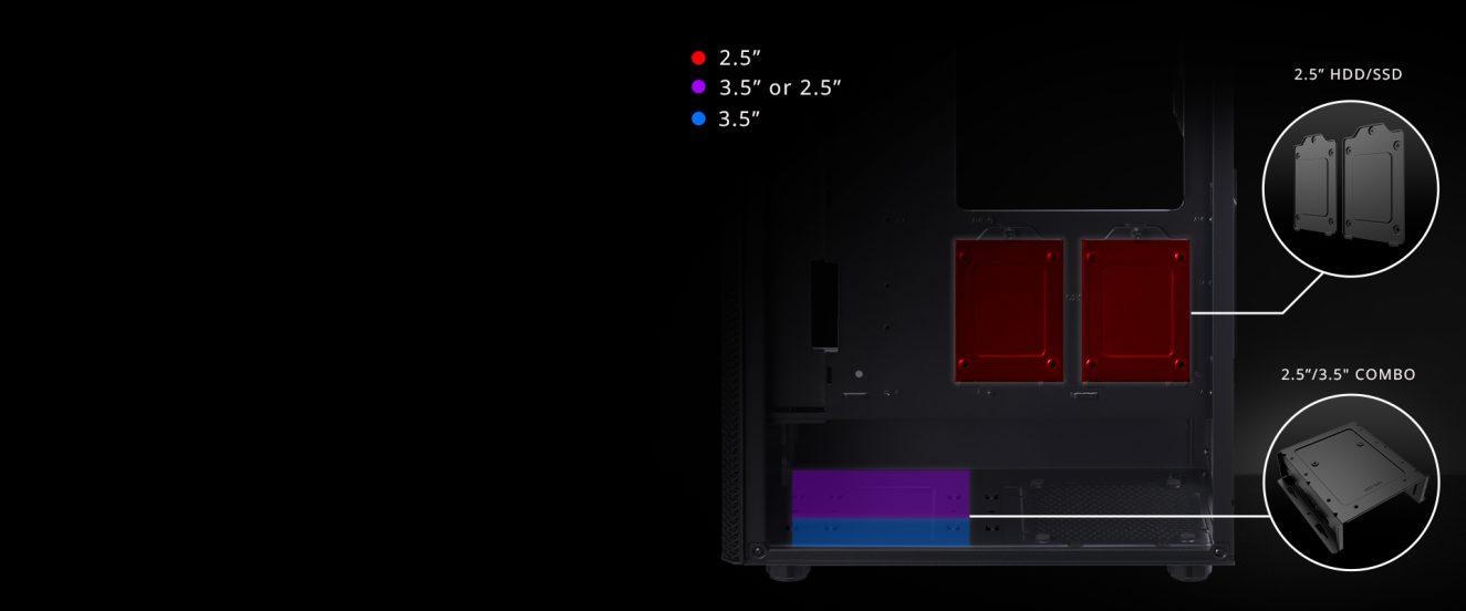 XPG Valor Mesh Gaming Kasa – İSTEĞE BAĞLI HDD/SSD DEPOLAMA