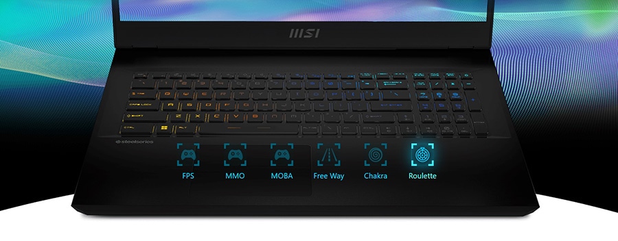 MSI Alpha 17 C7VG-036TR Gaming Laptop – Per-key RGB Gaming Keyboard By SteelSeries