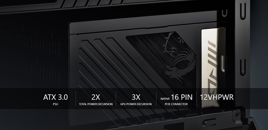 MSI MPG INFINITE X2 13FNUF-045EU Masaüstü Bilgisayar – ATX 3.0 GÜÇ KAYNAĞI