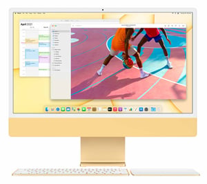 Apple iMac M1 24 inç 8CPU 8GPU 16GB 256GB SSD 4.5K Mavi (Z12WM116256-TQT)