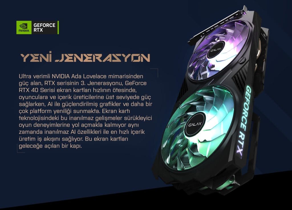 GALAX GeForce RTX 4060 Ti EX 1-Click OC 8GB Ekran Kartı a2