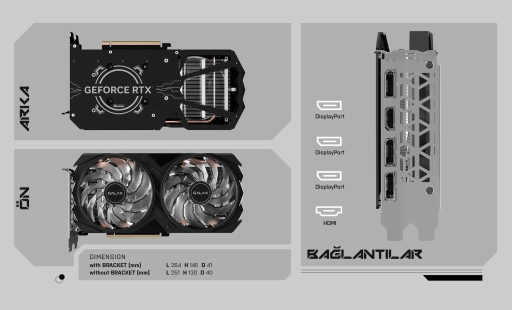 GALAX GeForce RTX 4060 1-Click OC 2X 8GB Ekran Kartı a6