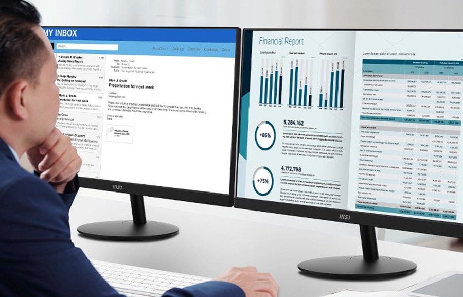 MSI PRO MP271A 27 inç Monitör – Çift Ekran – Multitasking Sorun Değil!