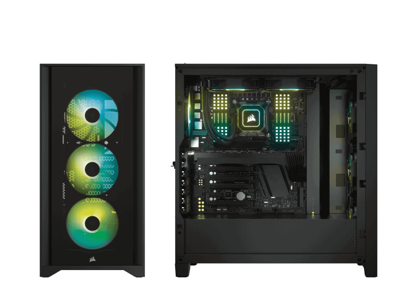 CORSAIR iCUE 4000X Siyah Kasa – FAN KAPASİTESİ RADYATÖR KAPASİTESİ