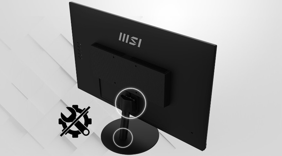 MSI PRO MP271A 27 inç Monitör – Rahat ve Verimli Alet Gerektirmeyen Tasarım