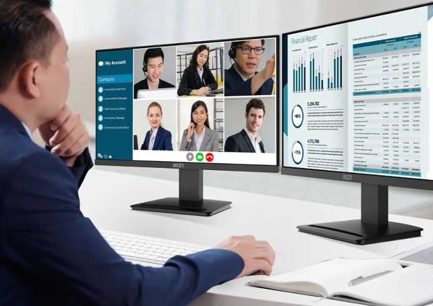 MSI PRO MP2412 23.8 inç Monitör – Çift Ekran – Çoklu Görev sorun değil!