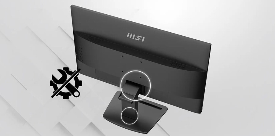 MSI PRO MP2412 23.8 inç Monitör – Rahat ve Verimli Alet Gerektirmeyen Tasarım