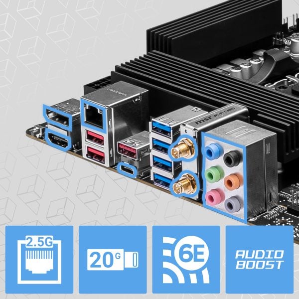 MSI PRO B650-S WiFi Anakart – 4 x DDR5 Dual Channel (7200+ MHz OC)