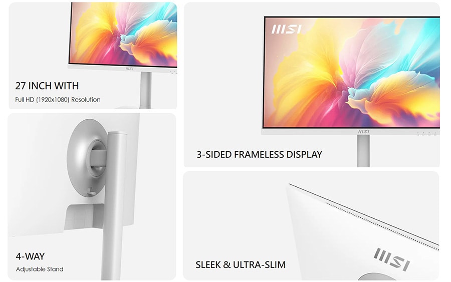 MSI MODERN MD2712PW 27 inç 100Hz 1Ms FLAT IPS Adaptive Sync Full HD TYPE-C Monitör 4