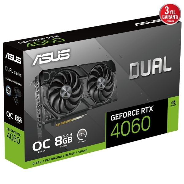 Asus Dual Geforce Rtx 4060 Evo Oc 8gb Gddr6 128 Bit Dlss 3 Ekran Karti Yy13