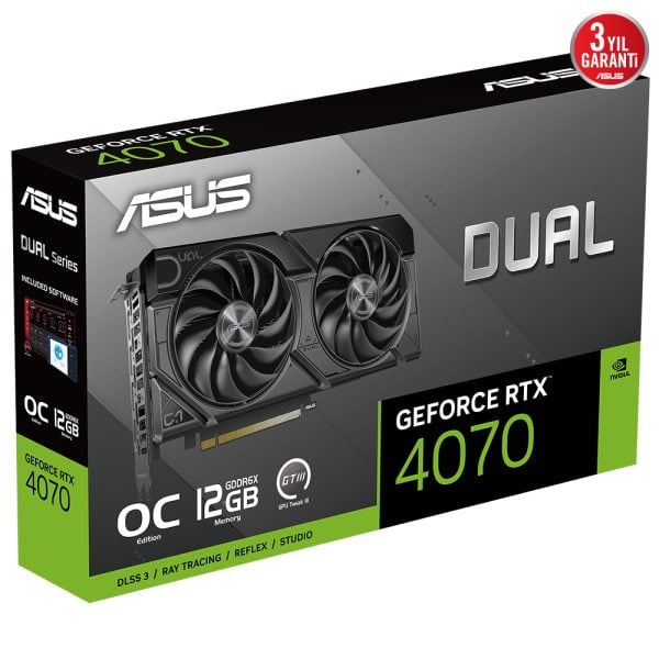 Asus Dual Geforce Rtx 4070 Evo Oc 12gb Gddr6x 192 Bit Dlss 3 Ekran Karti 13