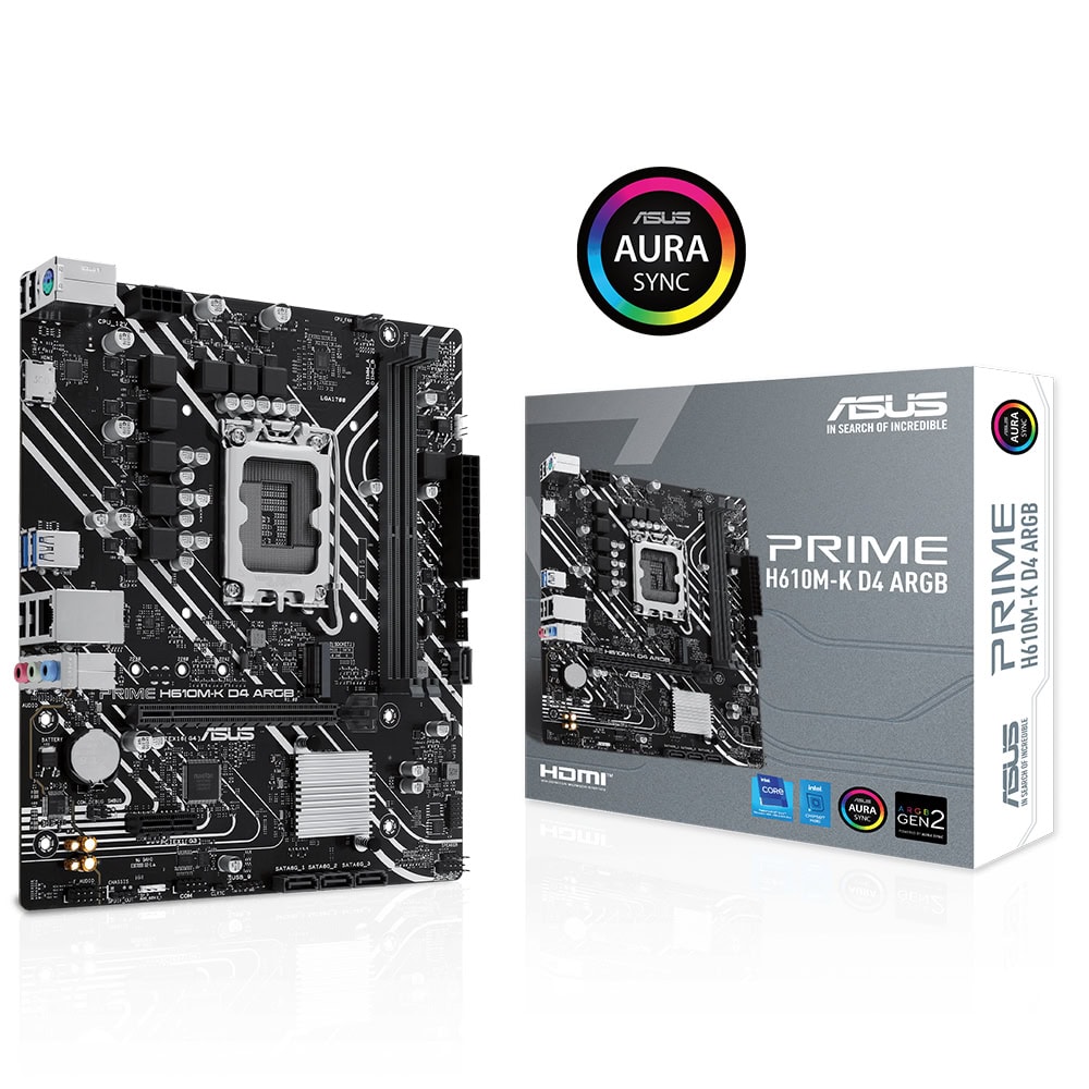 Asus Prime H610m K D4 Argb 3200mhz Ddr4 Soket 1700 M 2 Hdmi Matx Anakart Y1