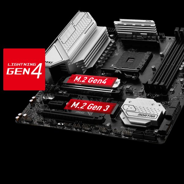 MSI MAG B550M Mortar Max WiFi Anakart – GÜÇLENDİRİLMİŞ PCIE 4.0 X16