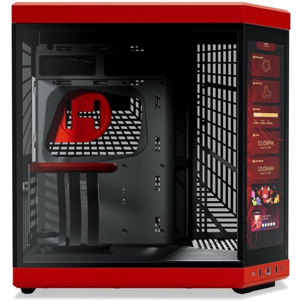 Hyte Y70 Touch Siyah Kirmizi Temperli Cam Usb 3 2 E Atx Dual Chamber Mid Tower Dokunmatik Ekranli Gaming Kasa Cs Hyte Y70 Br L 2