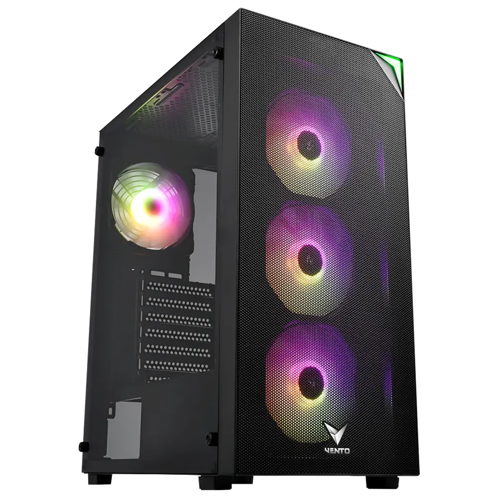 Vento Vg3400s Rgb Temperli Cam Usb 3 0 Mesh Siyah Atx Hyper Pro H3 650 80 Bronze Gaming Kasa