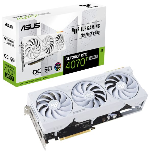 ASUS TUF Gaming GeForce RTX™ 4070 Ti SUPER 16GB GDDR6X White OC Edition ASUS TUF Gaming GeForce RTX 4070 Ti SUPER OC 16GB Beyaz Ekran Kartı a3