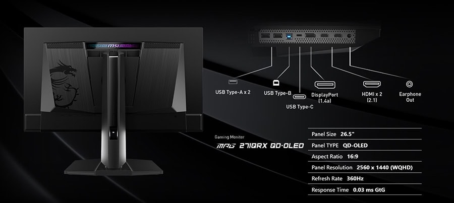 MSI MPG 271QRX Gaming Monitör – HDMI, görsel 34