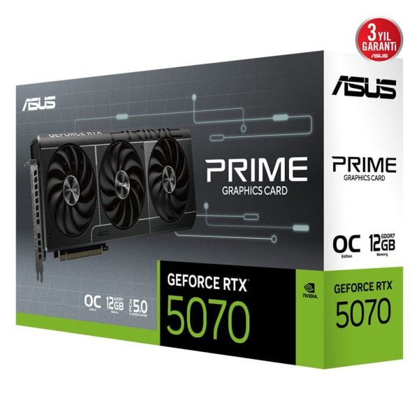 Asus Prime Geforce Rtx 5070 Oc 12gb Gddr7 192 Bit Dlss 4 Ekran Karti Yy13