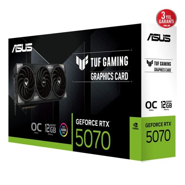 Asus Tuf Gaming Geforce Rtx 5070 Oc 12gb Gddr7 192 Bit Dlss 4 Ekran Karti Yy12