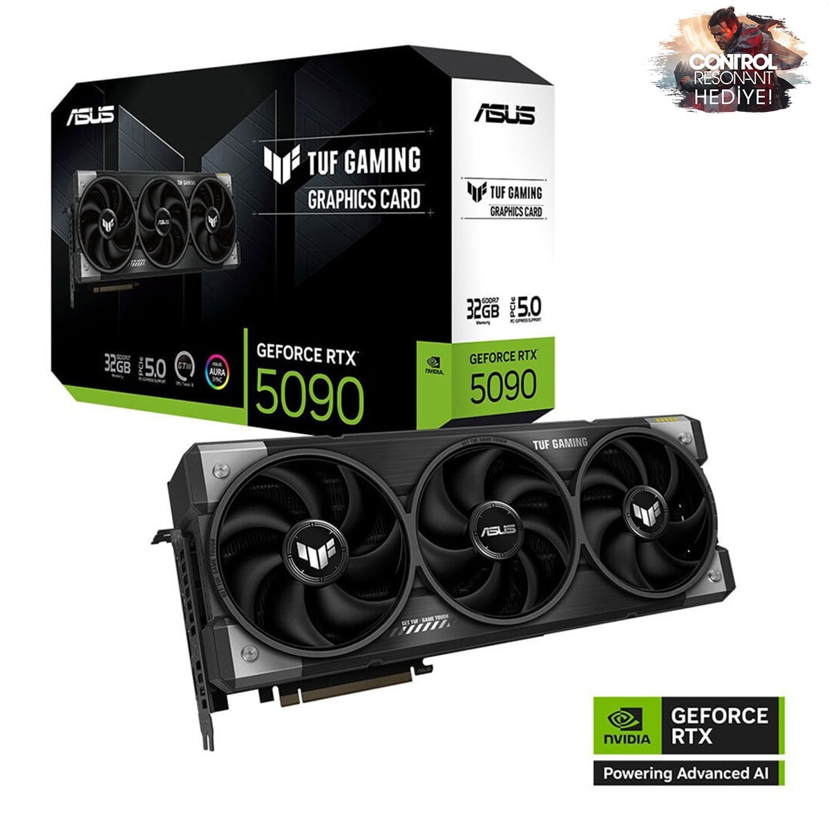Asus Tuf Gaming Geforce Rtx 5090 32gb Gddr7 512 Bit Dlss 4 Ekran Kartı Control Resonant Hediyeli 1
