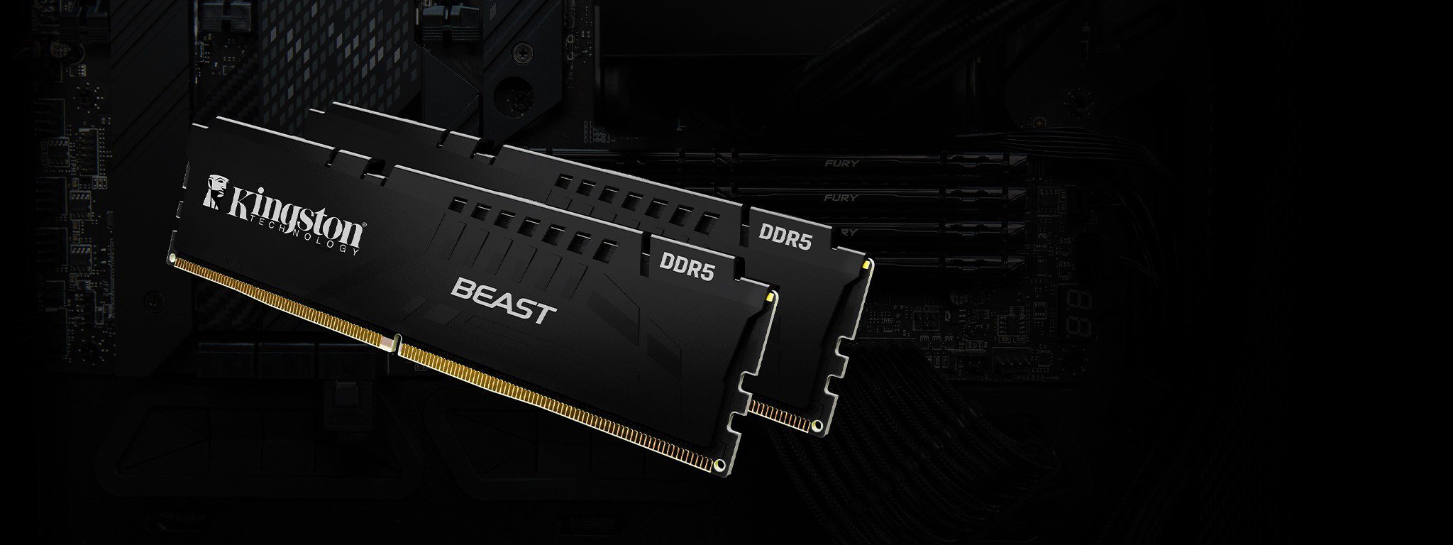 Kingston Beast Black 64gb (2x32gb) 5200mhz Cl36 Ddr5 Ram (kf552c36bbek2 64tr) H1