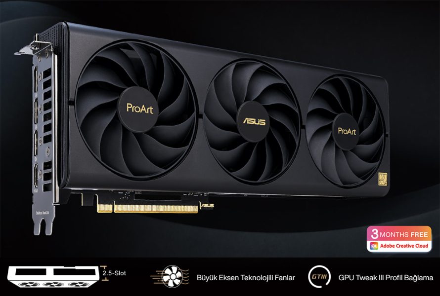 ProArt GeForce RTX™ 4080 SUPER 16GB GDDR6X ASUS ProArt GeForce RTX 4080 SUPER 16GB Bulk Ekran Kartı h3