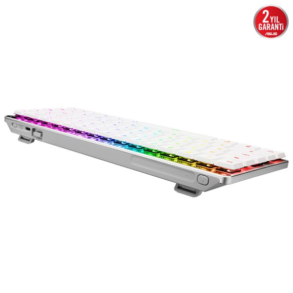 Asus Rog Falchion Rx Low Profile Red Switch Rgb Kablosuz Turkce Mekanik Beyaz Gaming Klavye 6