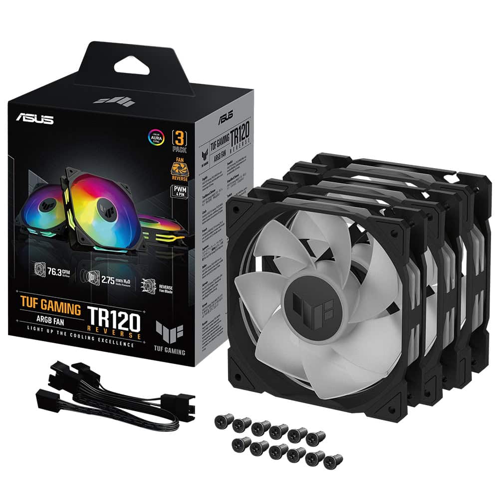 Asus Tuf Tr120 Reverse Argb 120mm Siyah 3lu Kasa Fani Y1