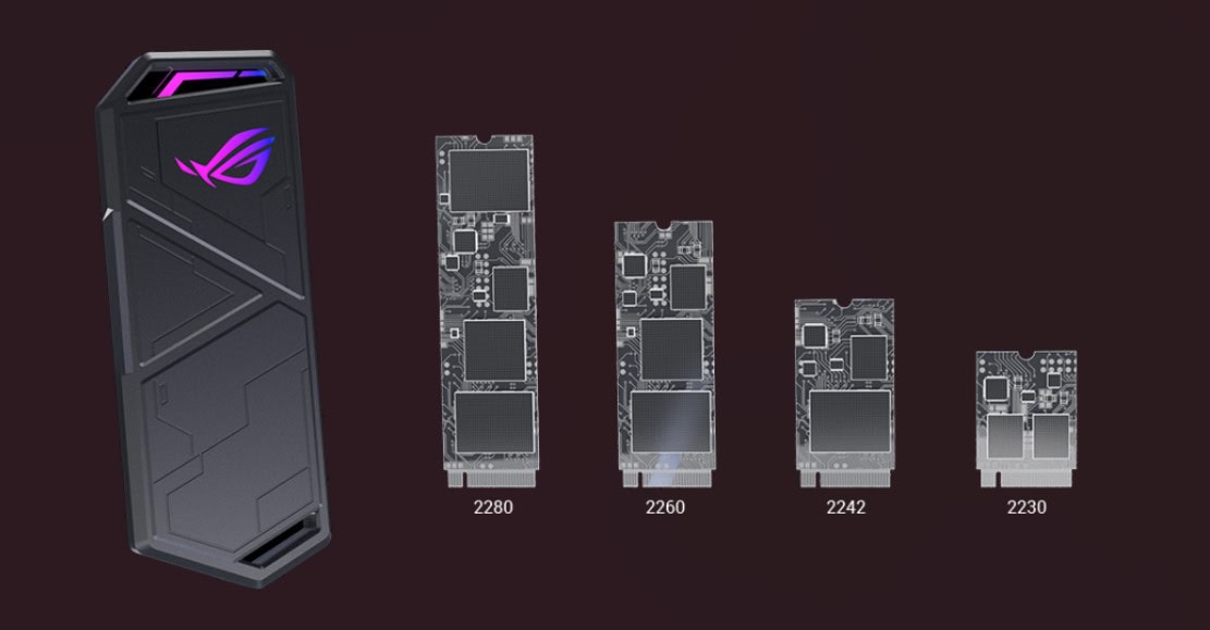 Asus Rog Strix Arion Beyaz M.2 Nvme Harici Ssd Kutusu H2