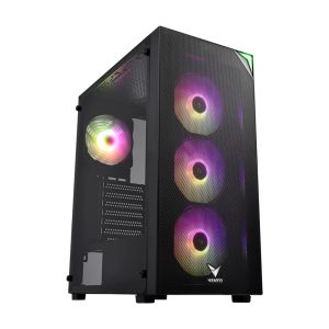 Vento Vg3400s Rgb Temperli Cam Usb 3 0 Mesh Siyah Atx Gaming Kasa 1