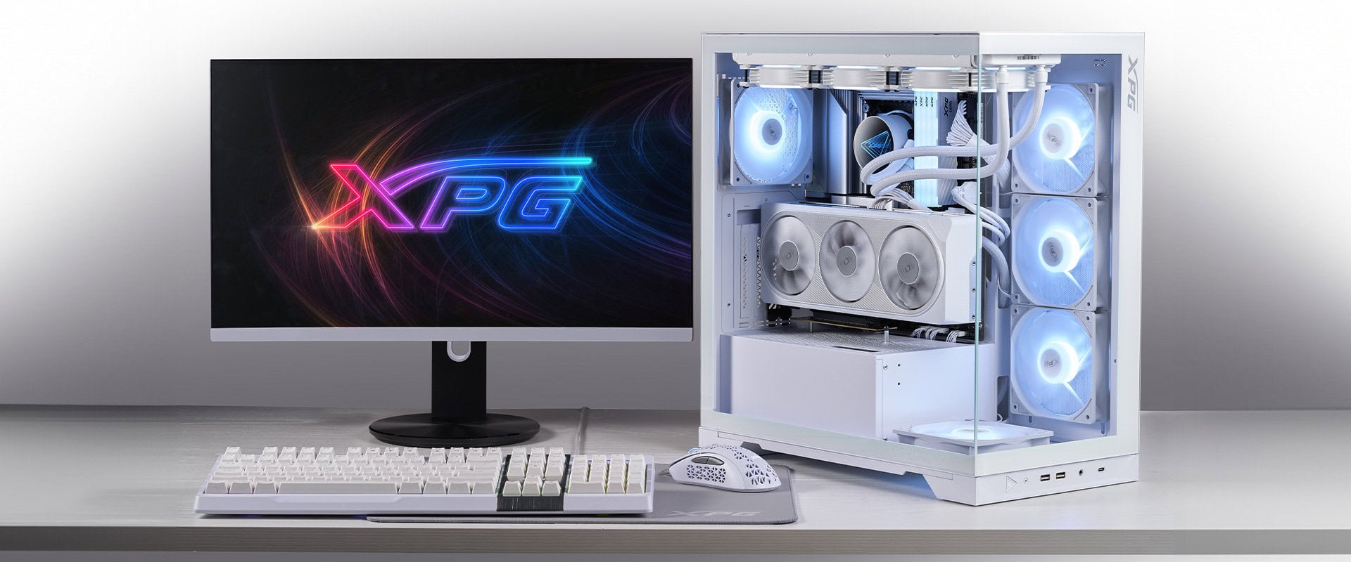 Xpg Invader X Argb Temperli Cam Usb 3.2 Mid Tower Beyaz Gaming Kasa H1