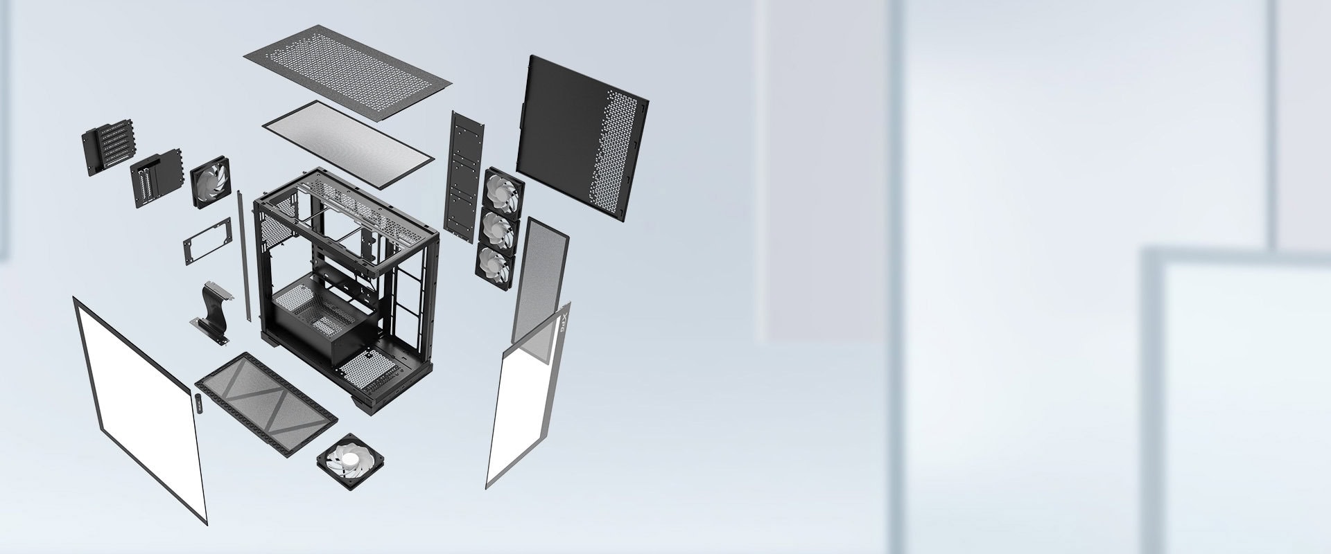 Xpg Invader X Argb Temperli Cam Usb 3.2 Mid Tower Beyaz Gaming Kasa H2