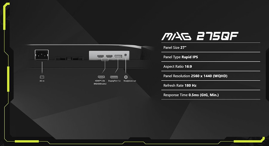 MSI MAG 275QF Monitör h12