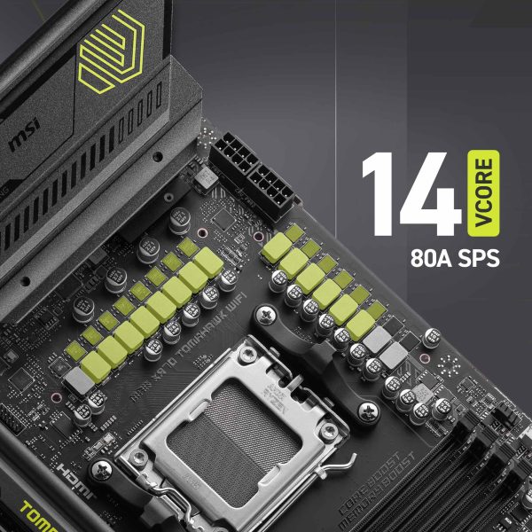 MSI MAG X870 Tomahawk WiFi Anakart – AMD Ryzen 9000 / 8000 / 7000 serisi masaüstü işlemcileri destekler.