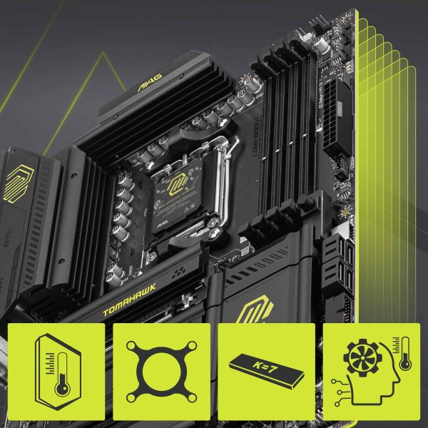 MSI MAG X870 Tomahawk WiFi Anakart – Ultra Güç- 14 Duet Rail Güç Sistemi, 80A SPS güç aşaması