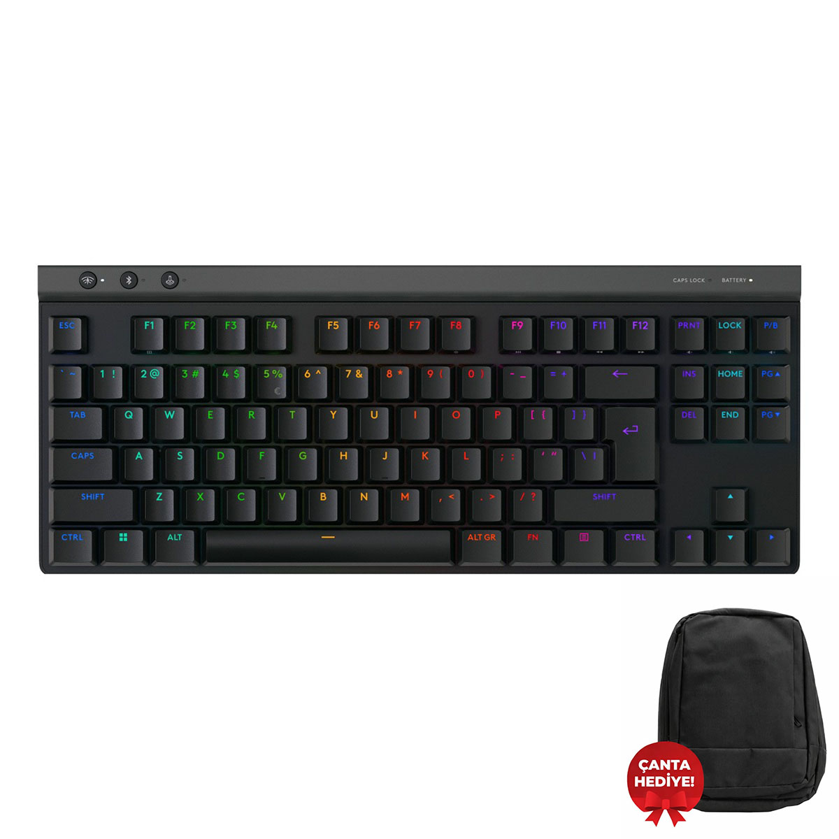 Logitech G515 Lightspeed Tkl Tactile Switch İngilizce Rgb Kablosuz Siyah Gaming Klavye (920 012538) 1