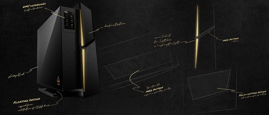MSI MEG TRIDENT X2 13NUI-004EU Masaüstü Bilgisayar – Gösterişsiz, ama görünmez değil - MEG Klasik Tasarımı