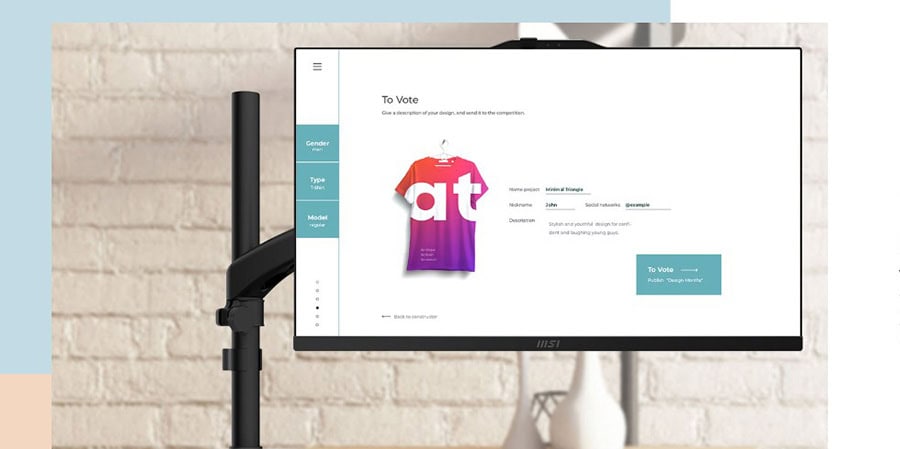 MSI Modern AM272P 12M-861EU All In One Bilgisayar – MSI VESA dirseği ile kullanın