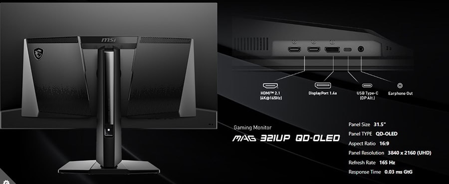 MSI MAG 321UP Gaming Monitör – HDMI, görsel 30