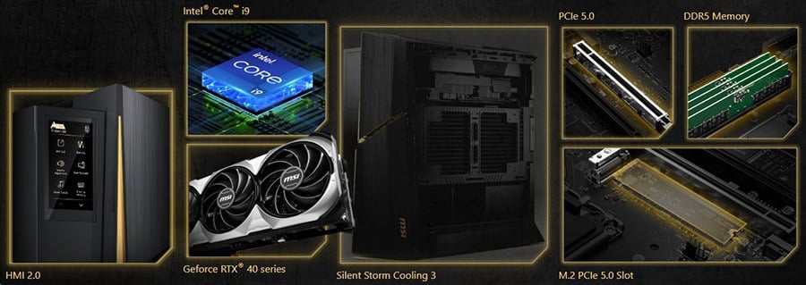 MSI MEG TRIDENT X2 13NUI-004EU Masaüstü Bilgisayar – HER DOKUNUŞTA KONTROL. - HMI 2.0 ÖZELLİKLERİ