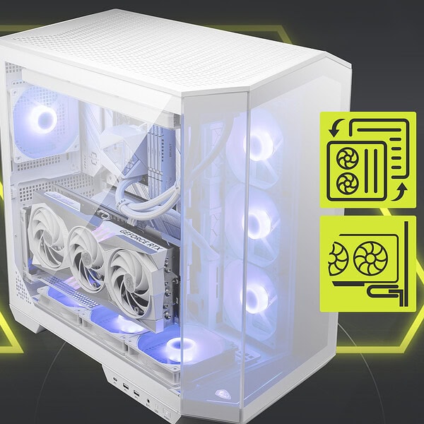 MSI MAG PANO 100R PZ White Gaming Kasa – Geniş Soğutucu Desteği