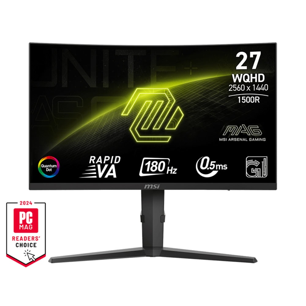 Msi Mag 275cqrf Qd E2 27 Inc 180hz 0 5ms Wqhd Freesync Rapid Va Kavisli Gaming Monitor 1