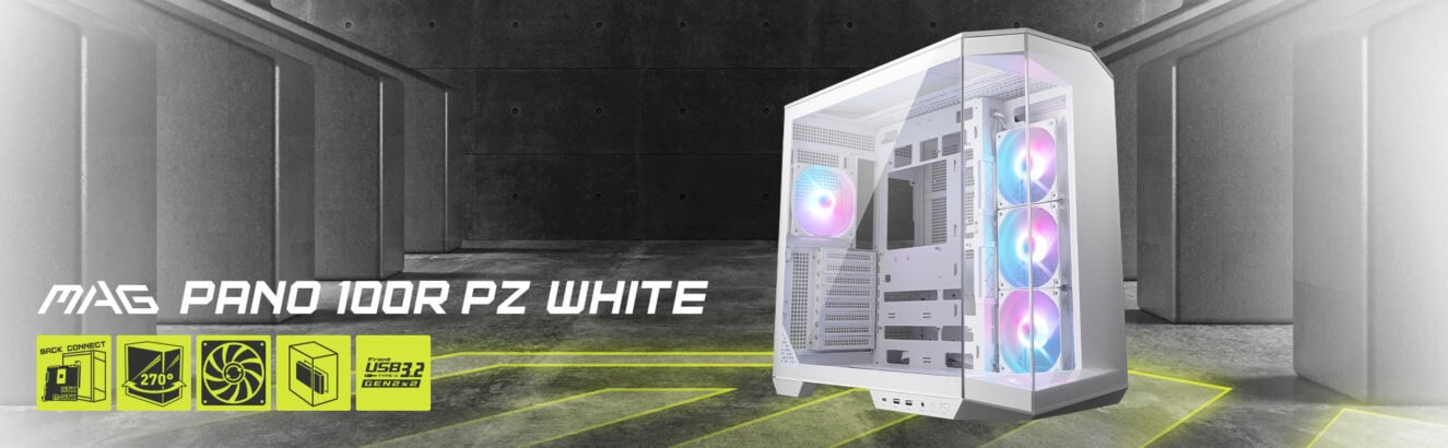 MSI MAG PANO 100R PZ White Gaming Kasa – görsel 1