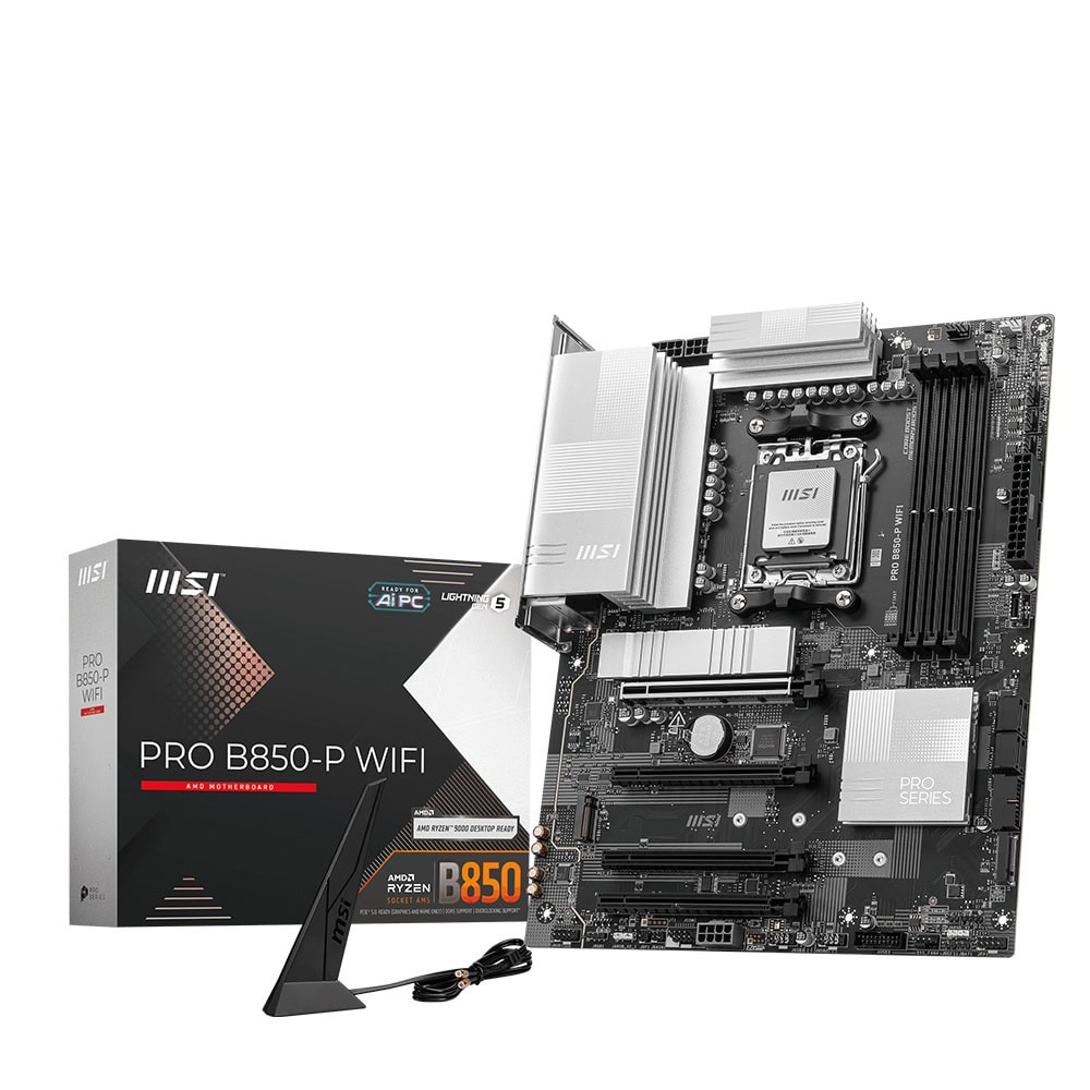 Msi Pro B850 P Wifi 8200mhz Oc Ddr5 Soket Am5 M 2 Hdmi Atx Anakart 1