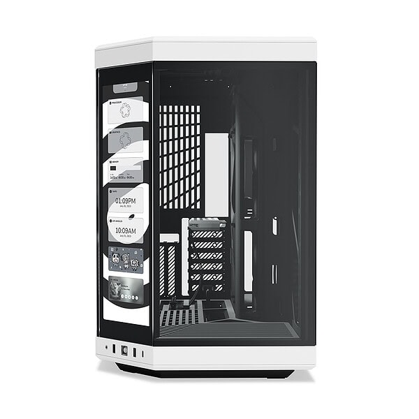 Hyte Y70 Touch Panda Temperli Cam Usb 3 2 E Atx Dual Chamber Mid Tower Dokunmatik Ekranli Gaming Kasa Cs Hyte Y70ti Wb 2