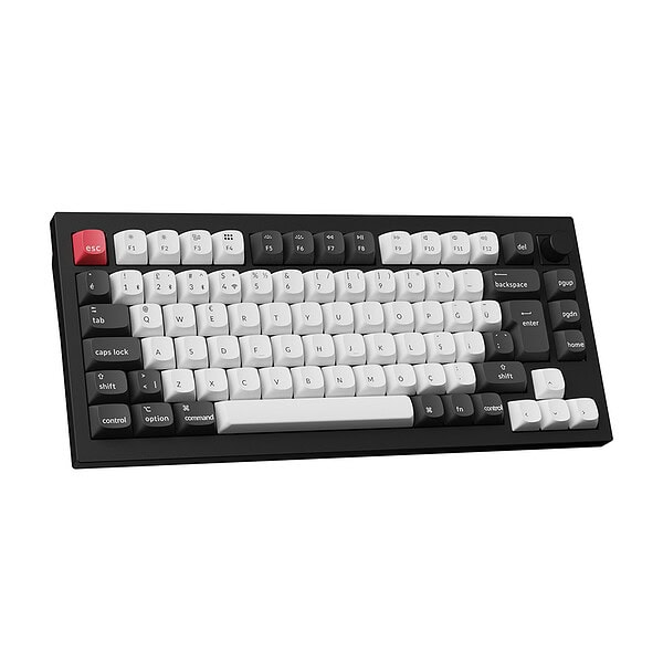 Keychron Q1 Hall Effect U Rgb Nebula Switch Kablosuz Turkce Mekanik Siyah Beyaz Gaming Klavye 2