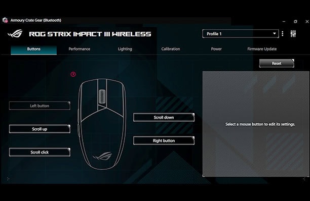 ROG Strix Impact III Wireless White Edition ASUS ROG Strix Impact III Wireless Beyaz Mouse h18